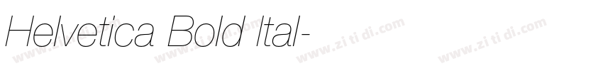 Helvetica Bold Ital字体转换